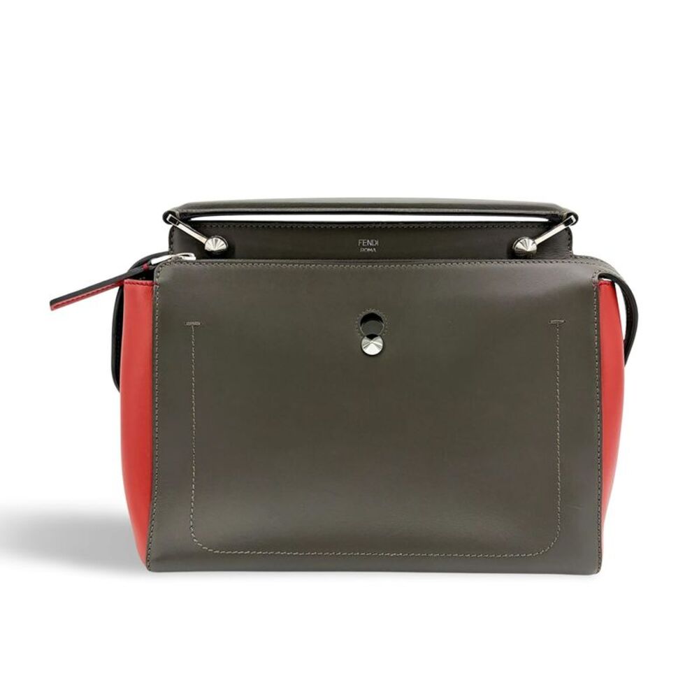Fendi.com Click Small Shoulder Bag Dark Grey Red